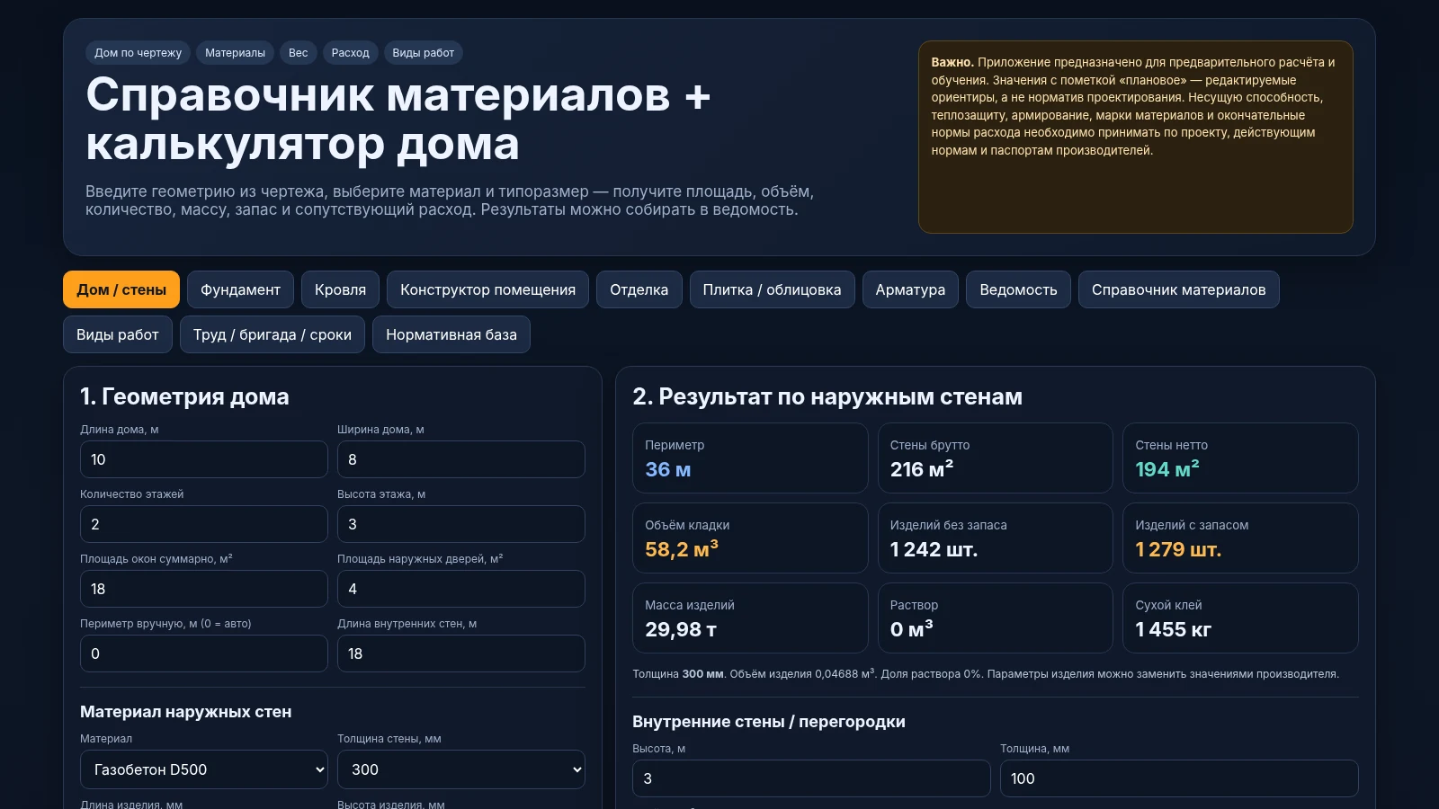 Цифровой конструктор строительных работ — материалы, труд и сроки