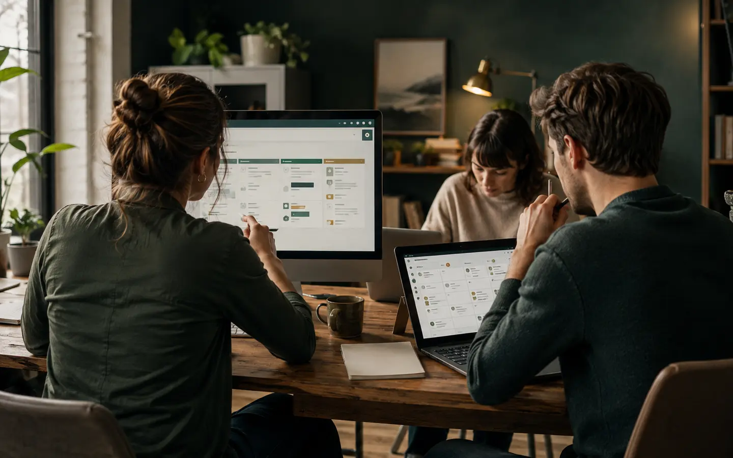 Команда обсуждает понятный порядок работы в CRM